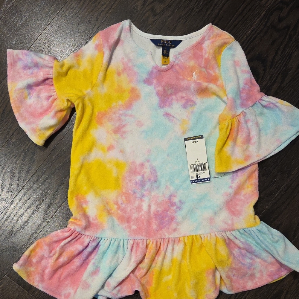 Ralph Lauren Kids Tie-Dye Dress - Pink, Yellow, Blue